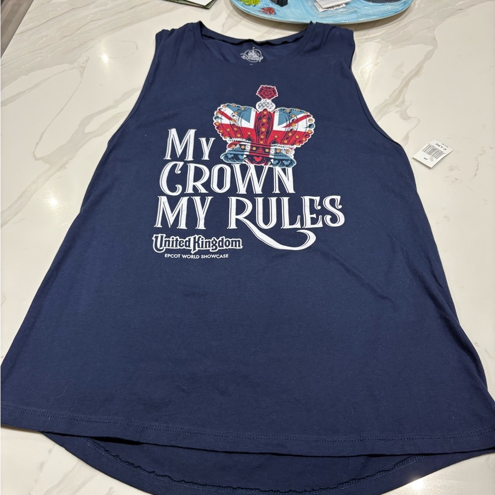 NWT Epcot United Kingdom My Crown My Rules tank women’s XL